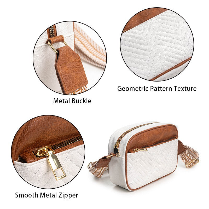 Quilted Chevron Camera Crossbody Bag