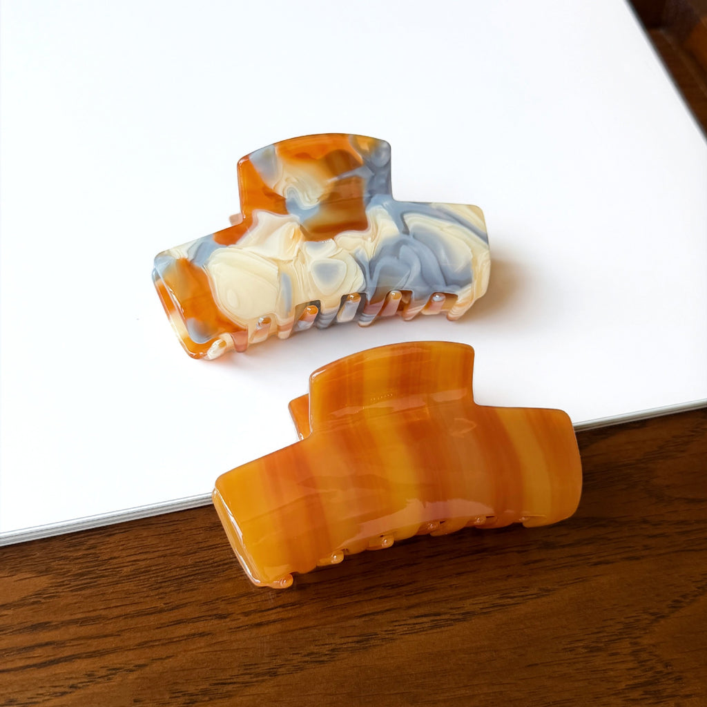 Chunky Marbled Hair Claw Clip for Updos - view 2