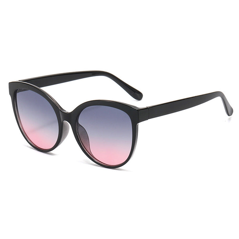 Round Cat Eye Sunglasses With Tinted Lenses - Pink