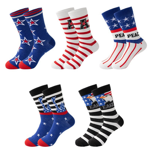 Americana Graphic Novelty Crew Socks - Statue