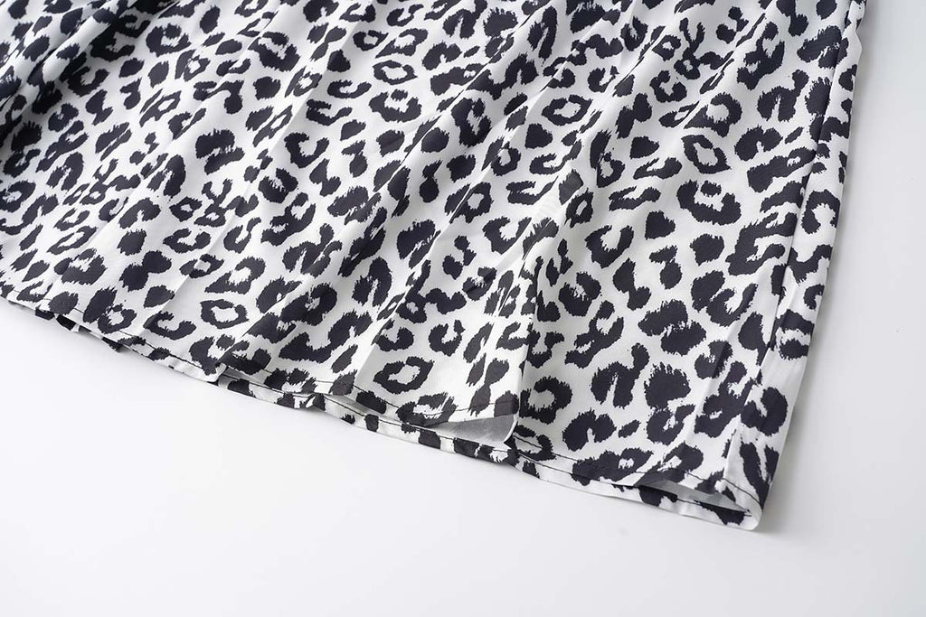 Animal Print Smocked Waist Cami Midi Dress - White - 6