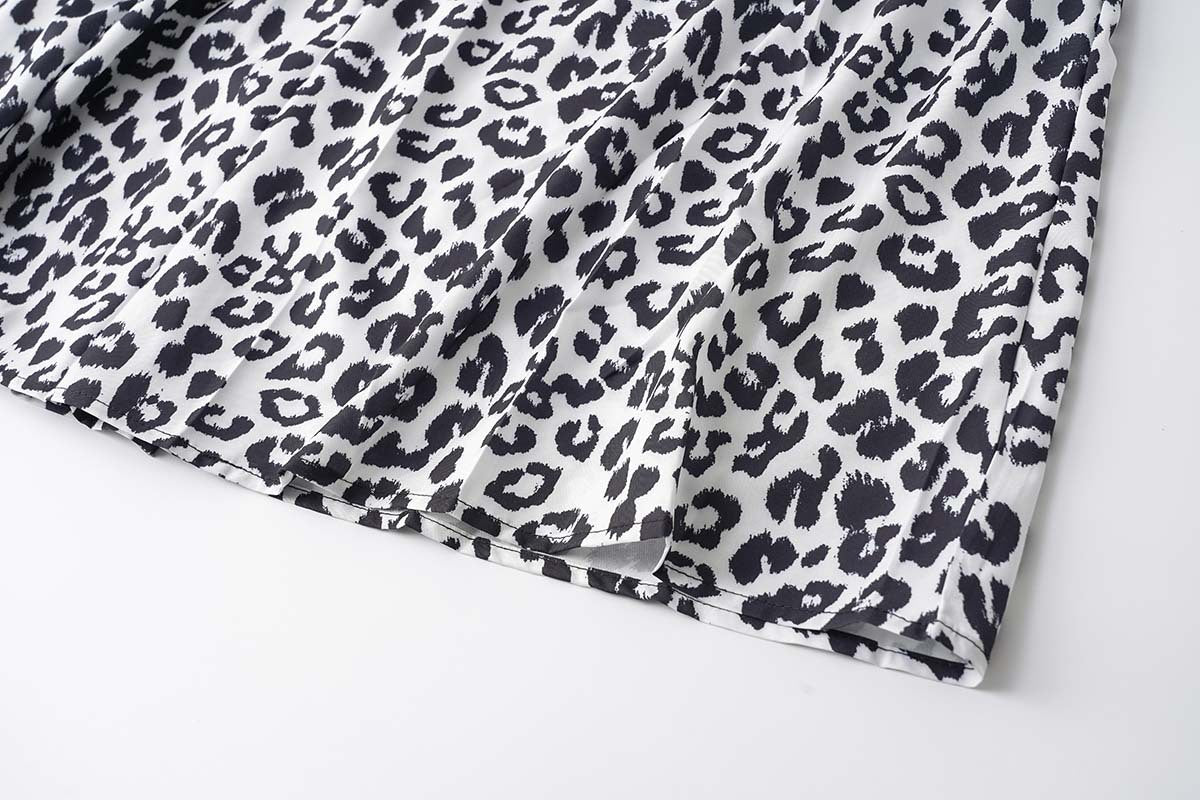 Animal Print Smocked Waist Cami Midi Dress - White - 6