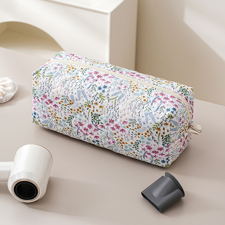 Padded Travel Pouch for Hair Styling Tools - Flowers
