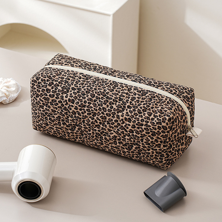 Padded Travel Pouch for Hair Styling Tools - Leopard - 1