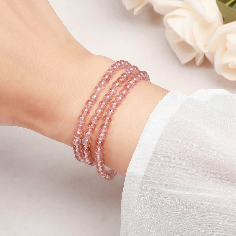 Rose Quartz Bead Wrap Bracelet - RoseQuartz - 3