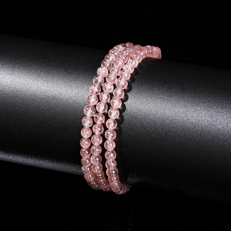 Rose Quartz Bead Wrap Bracelet - RoseQuartz - 4