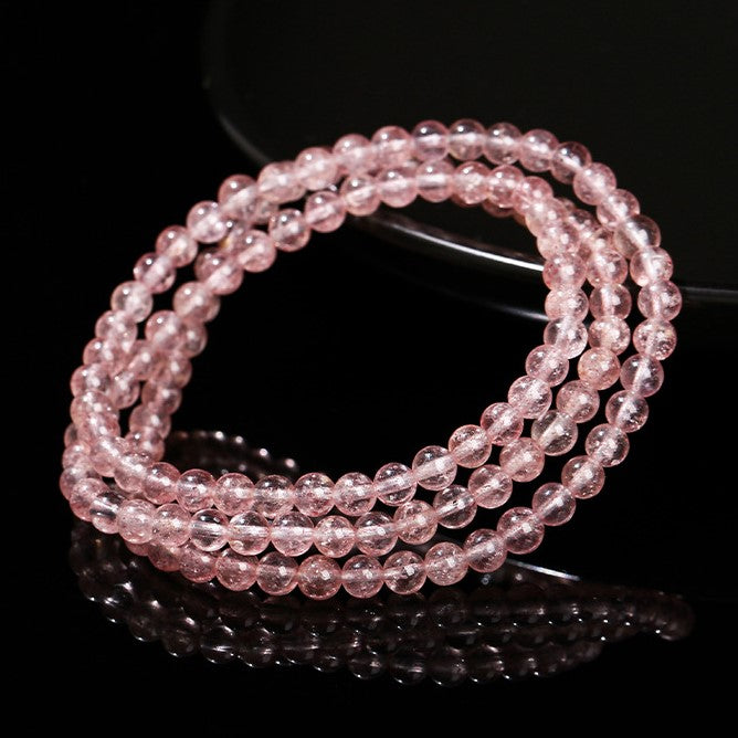 Rose Quartz Bead Wrap Bracelet - RoseQuartz - 5