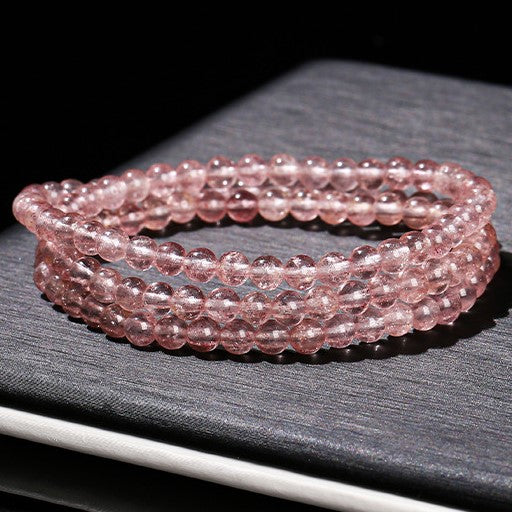 Rose Quartz Bead Wrap Bracelet - RoseQuartz - 6