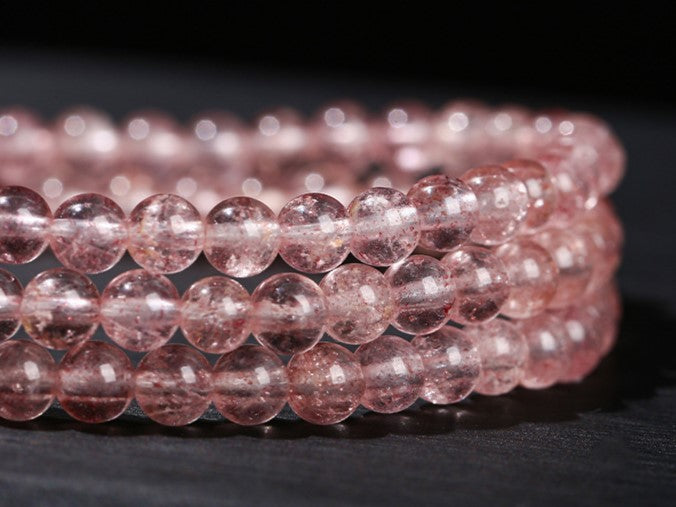 Rose Quartz Bead Wrap Bracelet - RoseQuartz - 9
