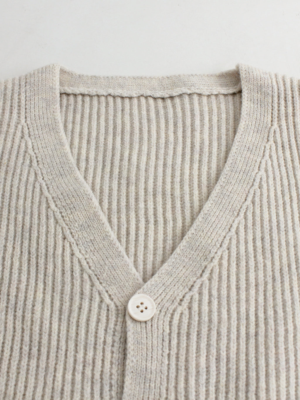Sleeveless Rib Knit Button Cardigan Vest - Apricot - 1