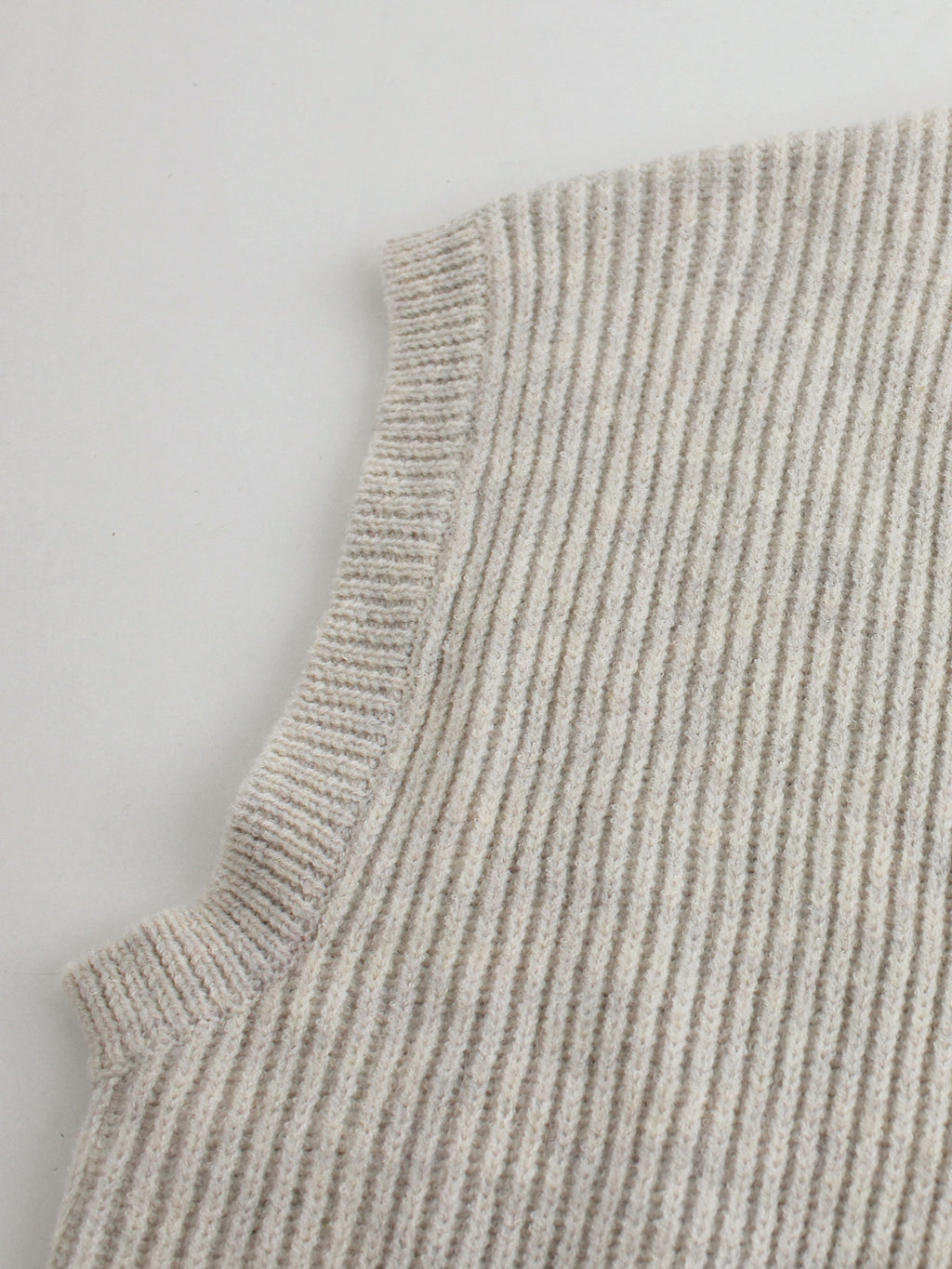 Sleeveless Rib Knit Button Cardigan Vest - Apricot - 2