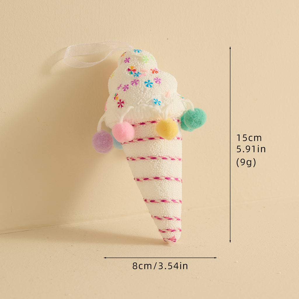 Candy Christmas Ornaments With Pom Poms and Sprinkles - C1
