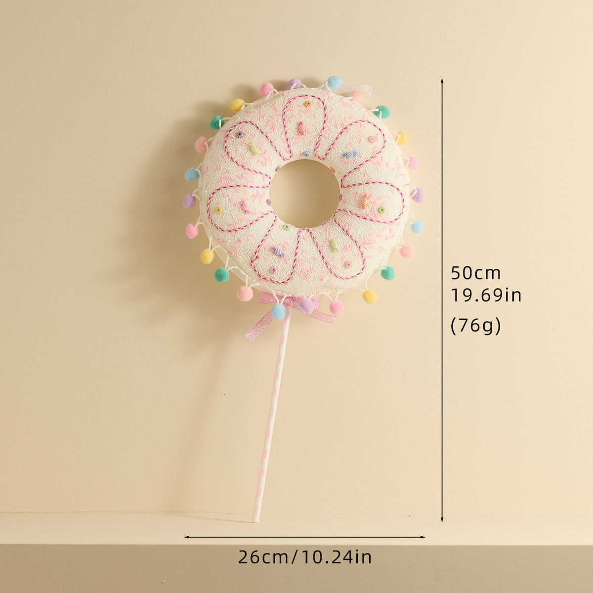 Candy Christmas Ornaments With Pom Poms and Sprinkles - C13