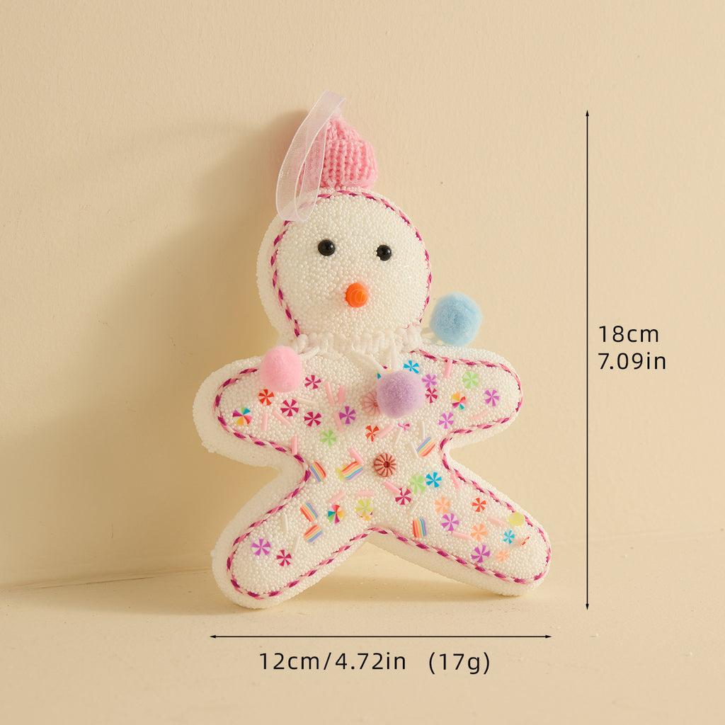 Candy Christmas Ornaments With Pom Poms and Sprinkles - C8