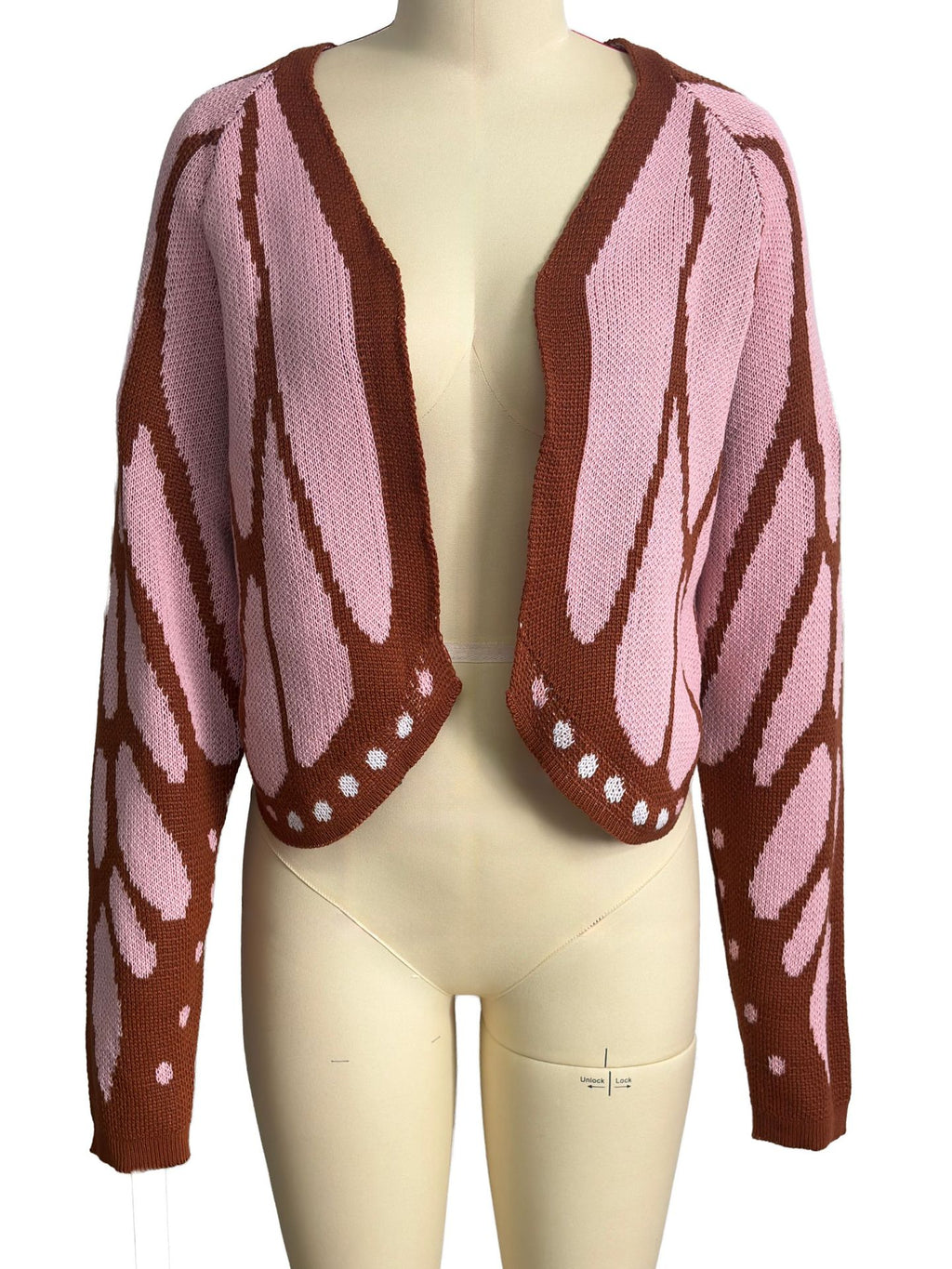 Butterfly Wing Batwing Knit Cardigan - Pink