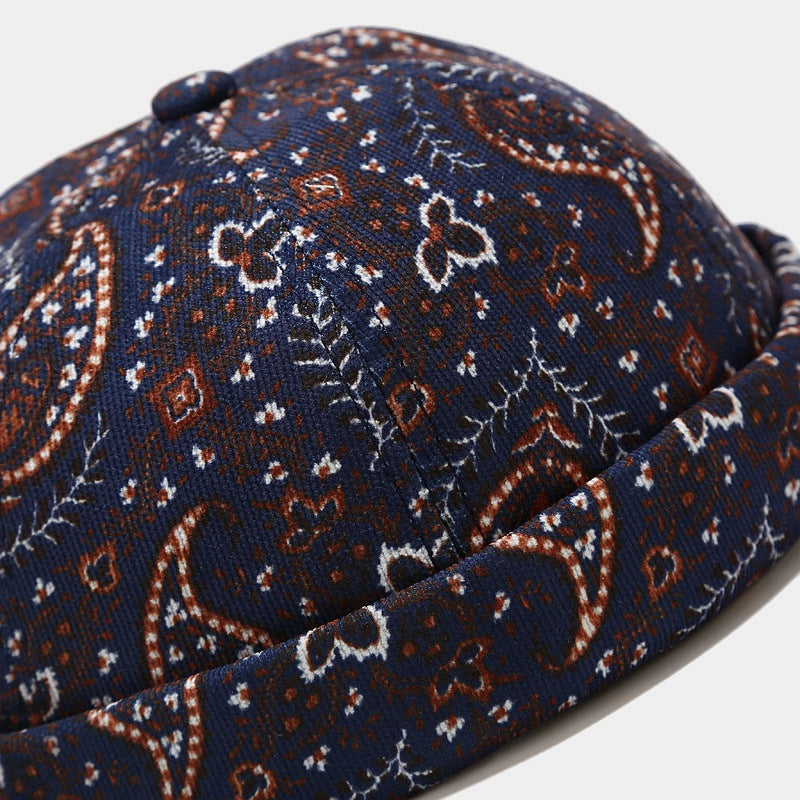 Vintage Paisley Brimless Docker Hat - view 2