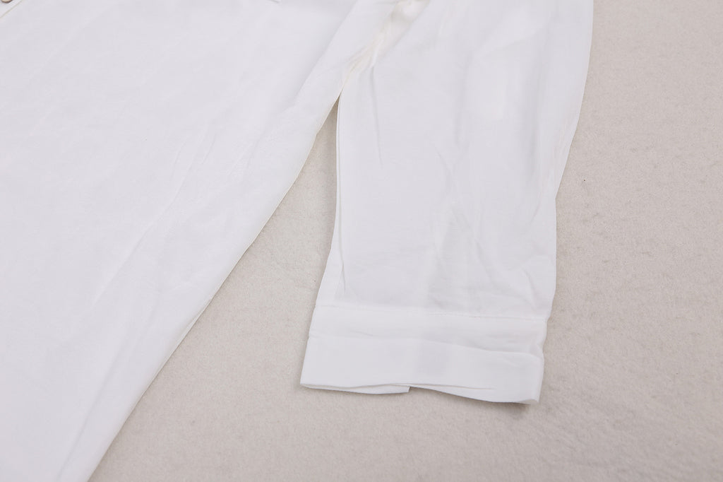 Button Through Drawstring Waist Maxi Cover Up - White - 8