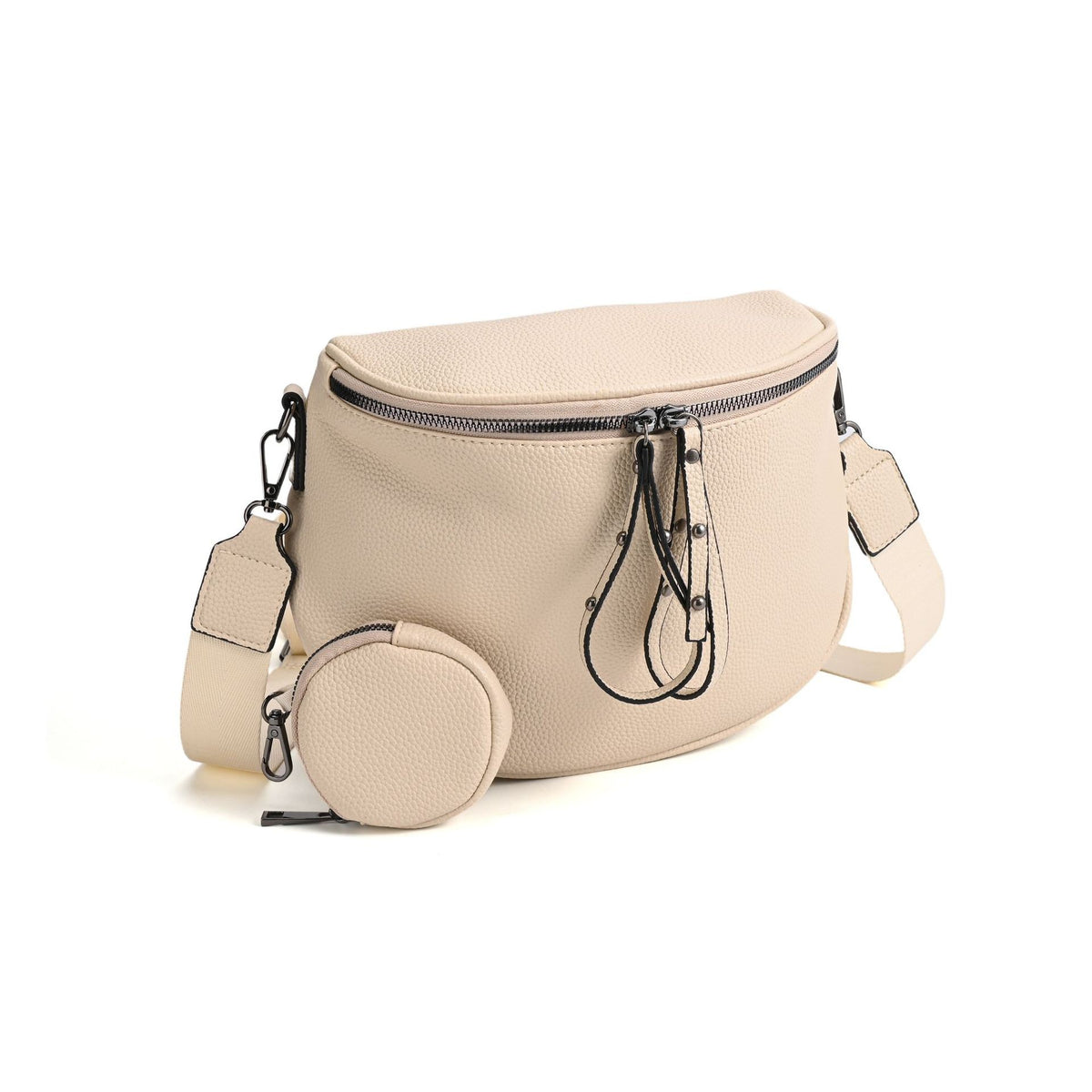 Half Moon Crossbody Bag With Coin Pouch