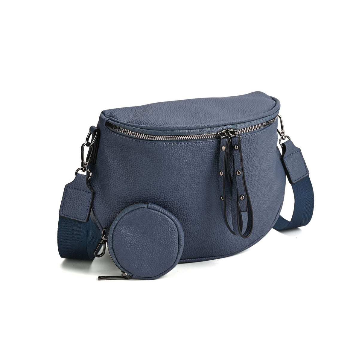 Half Moon Crossbody Bag With Coin Pouch