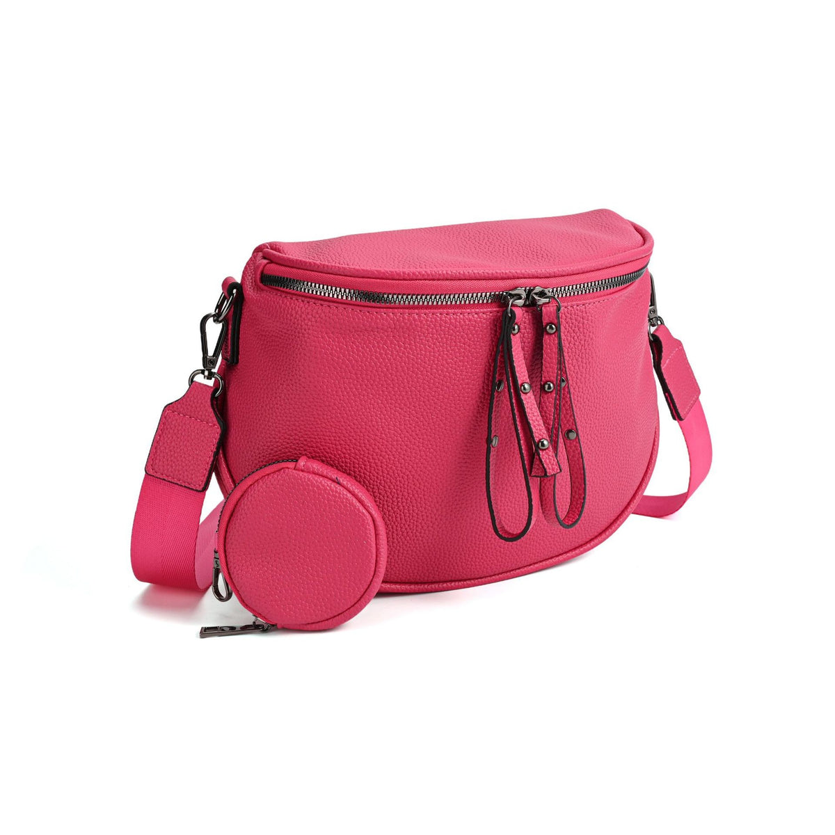 Half Moon Crossbody Bag With Coin Pouch