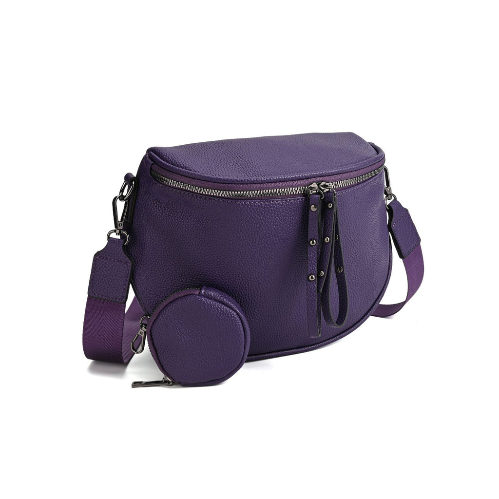 Half Moon Crossbody Bag With Coin Pouch