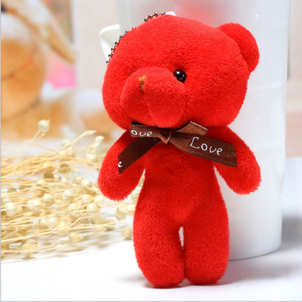 Mini Plush Teddy Bear Bag Charm Keychain - BigRed