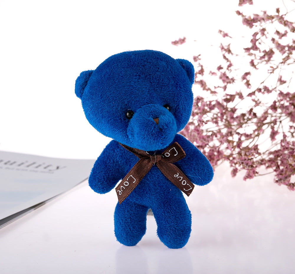 Mini Plush Teddy Bear Bag Charm Keychain - Blue