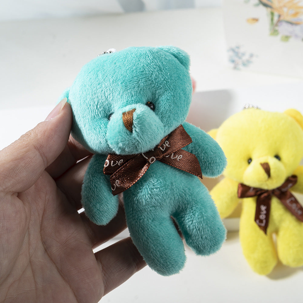 Mini Plush Teddy Bear Bag Charm Keychain - BrightGreen