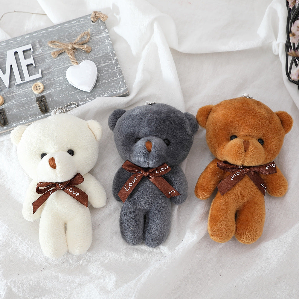 Mini Plush Teddy Bear Bag Charm Keychain - view 1