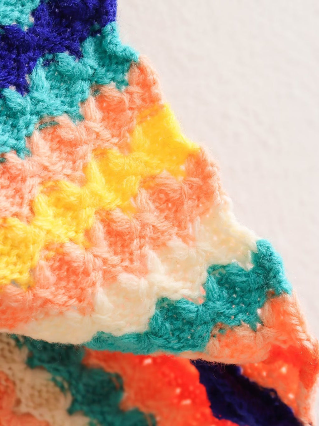 Rainbow Stripe Textured Knit Open Cardigan - Colored - 7