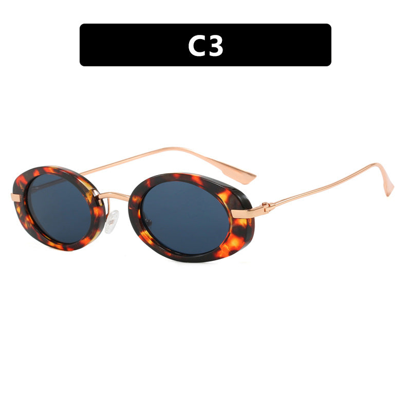 Vintage Thick Rim Oval Sunglasses - NO03