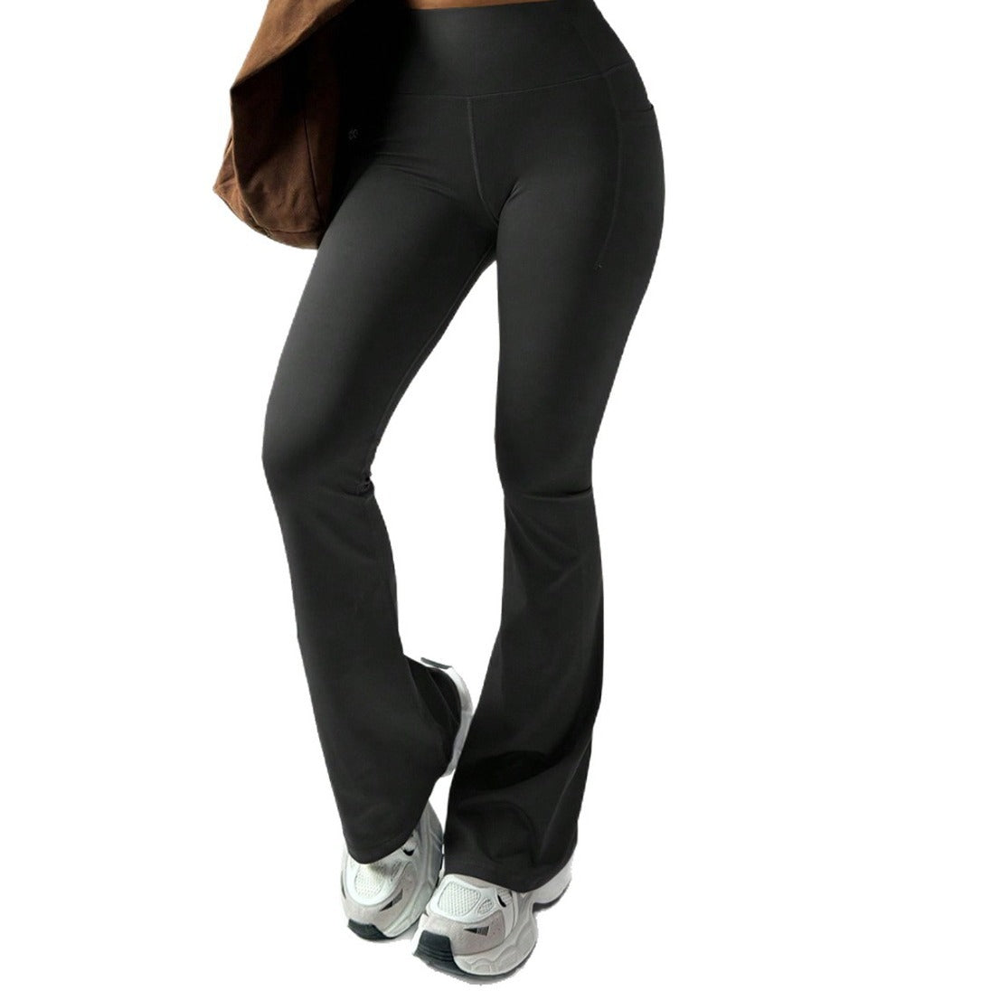 High Waist Flare Yoga Leggings With Side Pocket