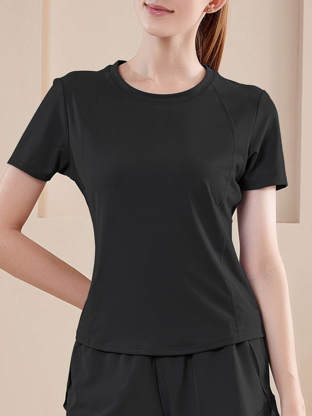 Flowy 2-in-1 Athletic Shorts with Hidden Pocket - BlackTee