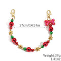 Festive Beaded Charm Keychain For Bags - Chain