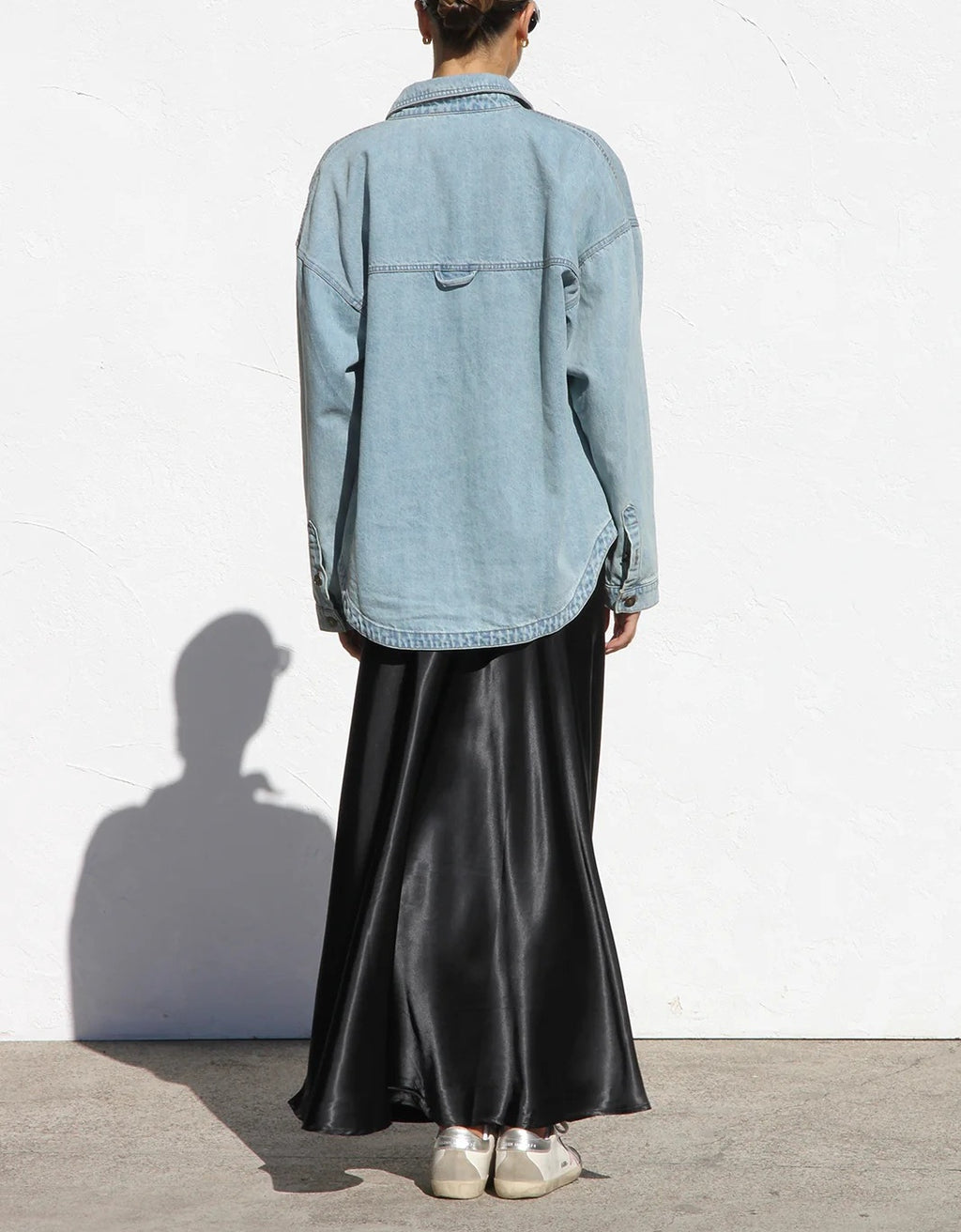 Vintage Washed Oversized Denim Shirt - view 4