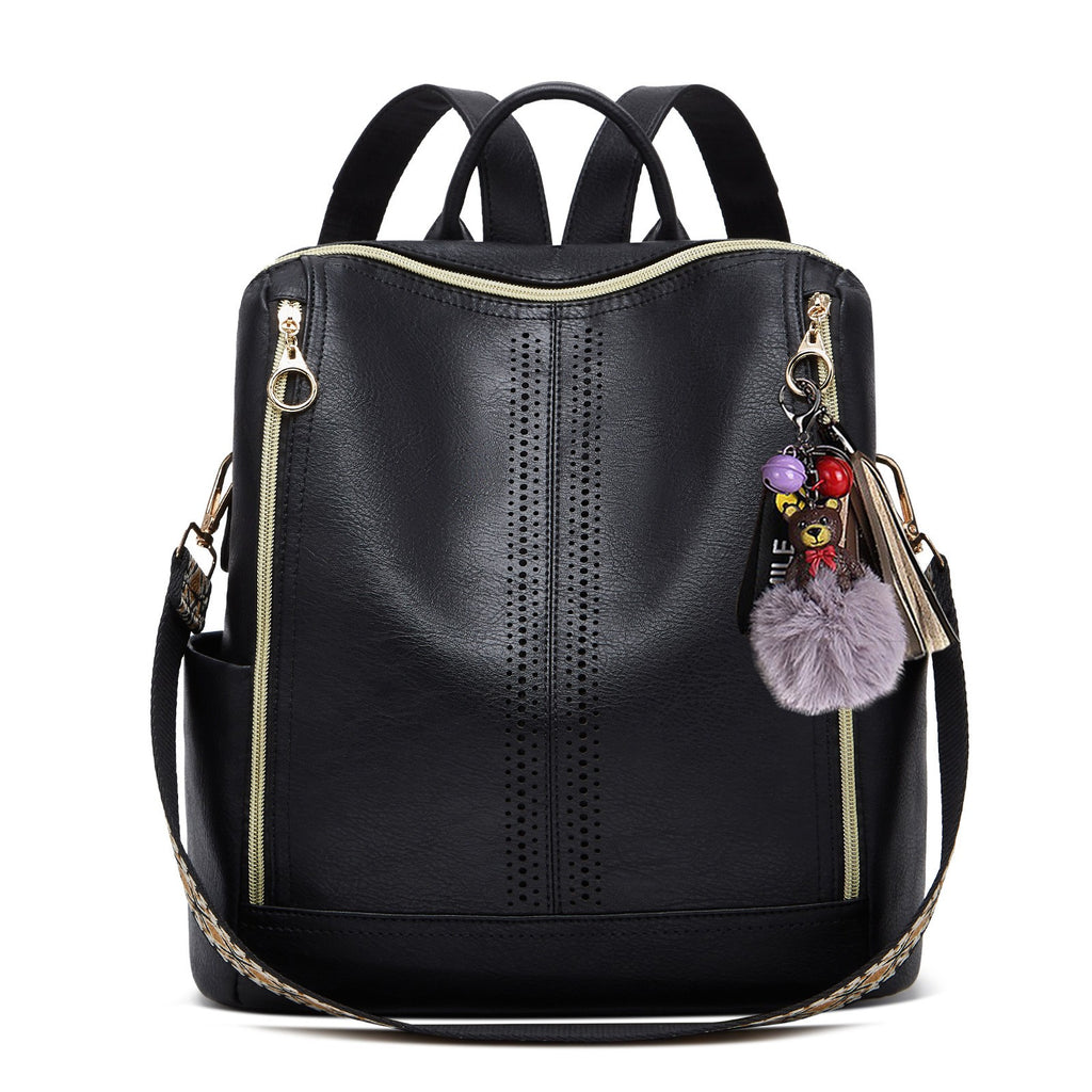 Perforated Convertible Backpack with Wristlet