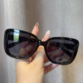 Oversized Square Frame Sunglasses - Black