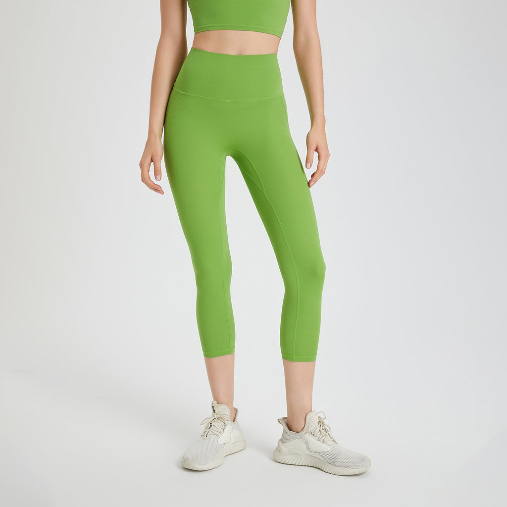 No Front Seam High Waist Capri Yoga Leggings