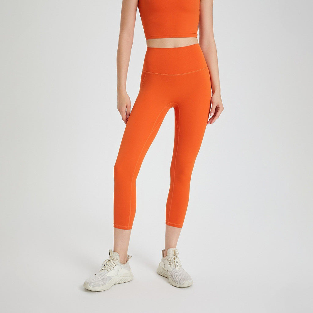No Front Seam High Waist Capri Yoga Leggings