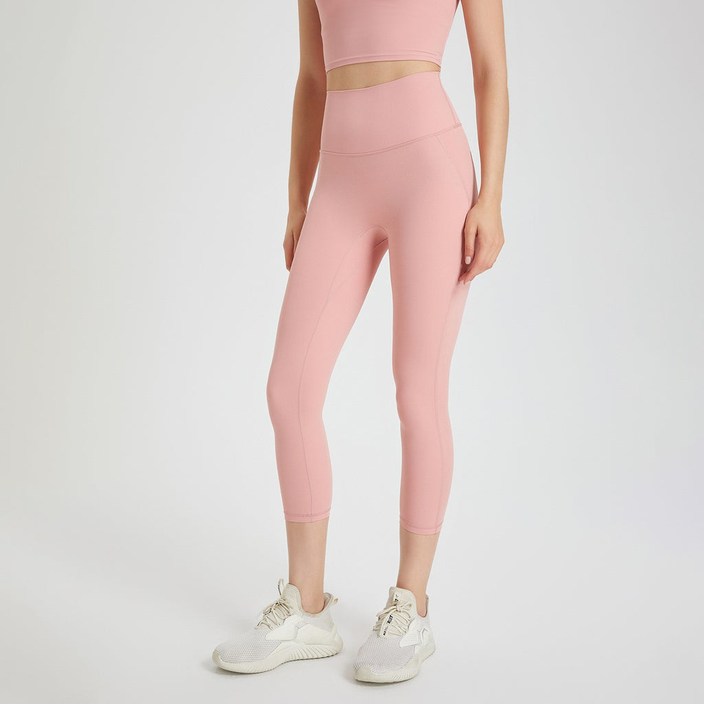 No Front Seam High Waist Capri Yoga Leggings