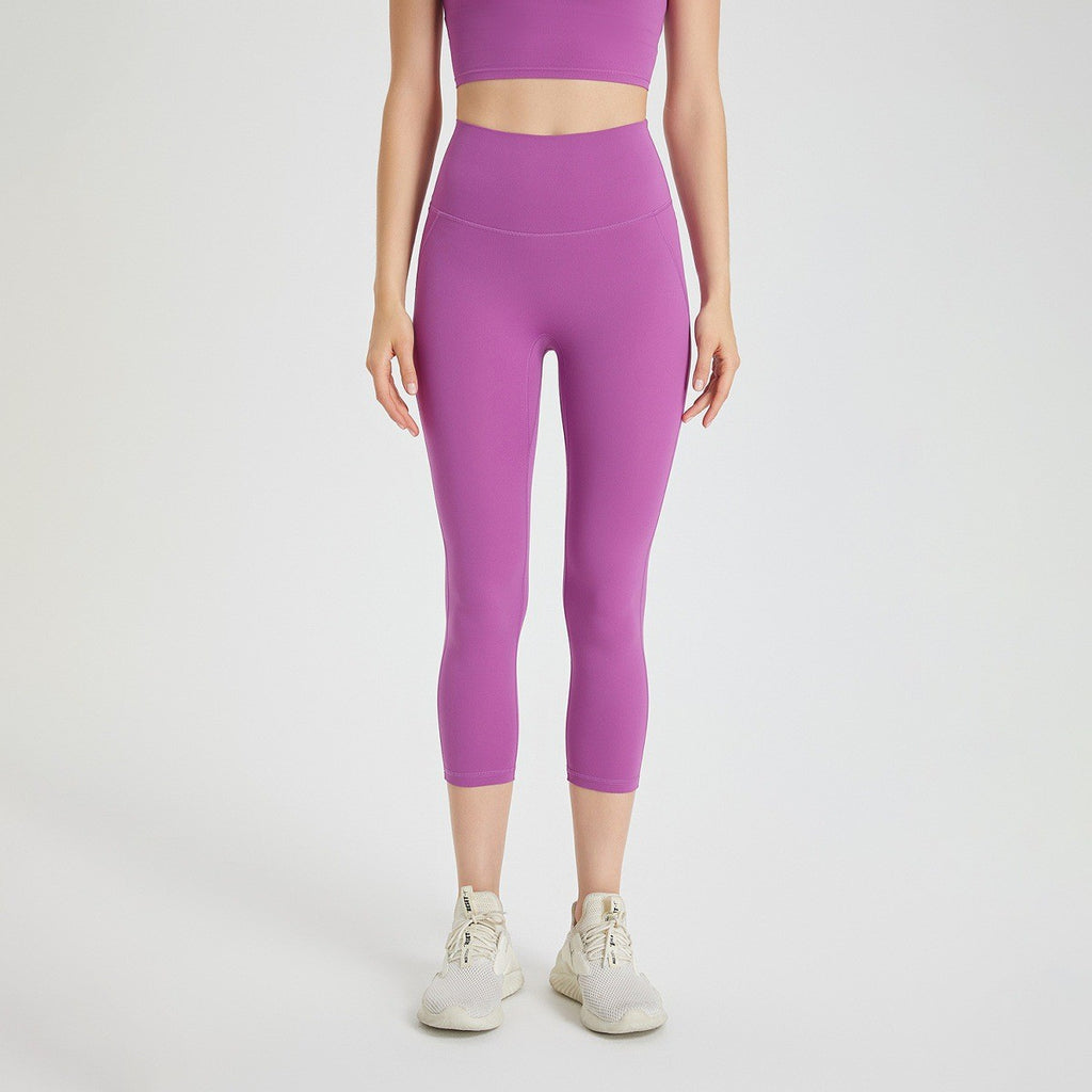 No Front Seam High Waist Capri Yoga Leggings