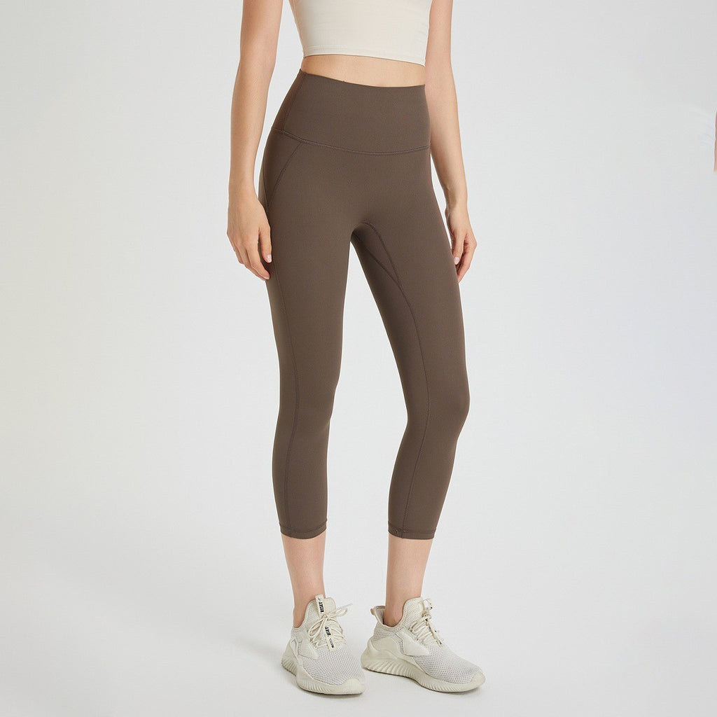No Front Seam High Waist Capri Yoga Leggings