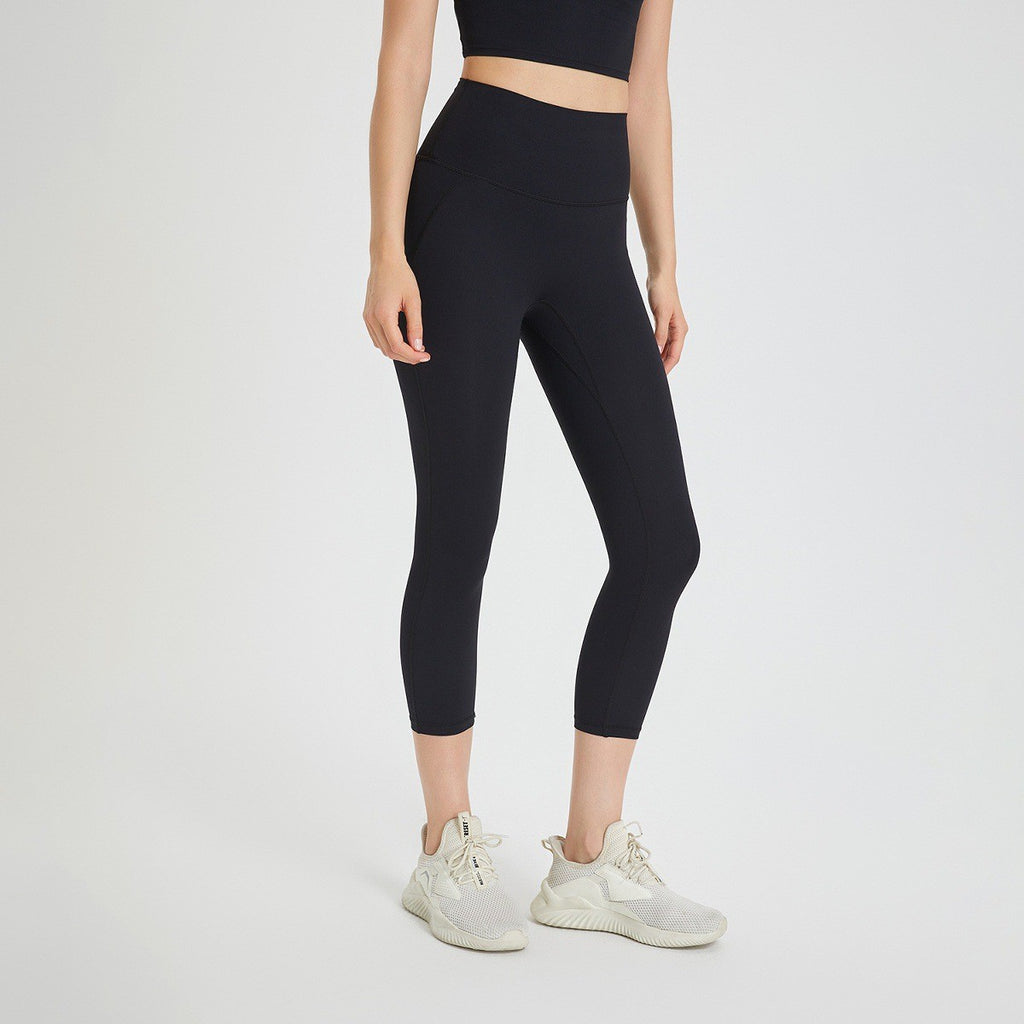 No Front Seam High Waist Capri Yoga Leggings
