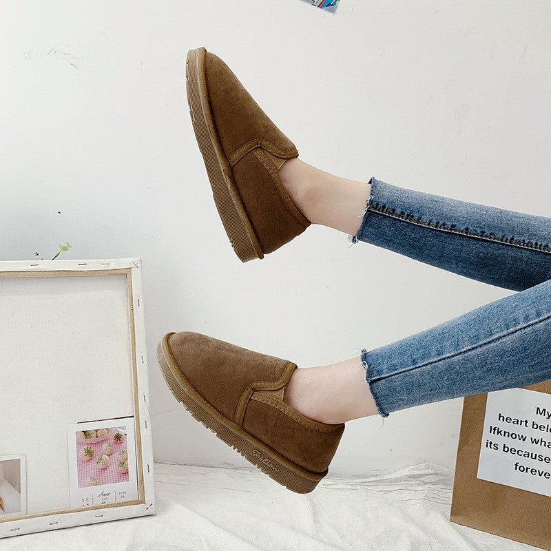 Fleece Lined Faux Suede Slip On Slippers
