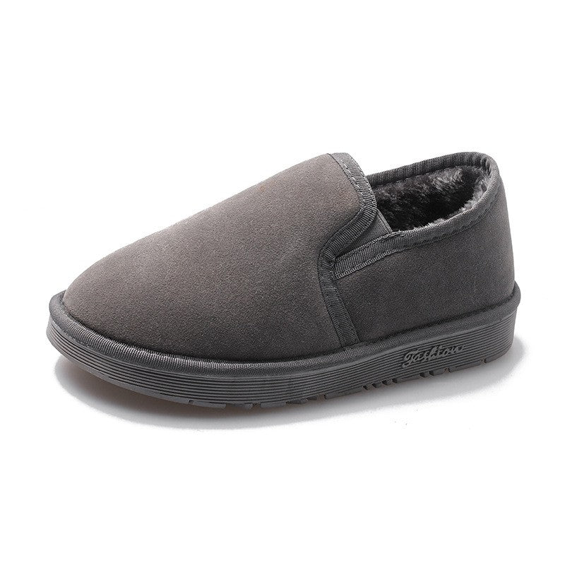 Fleece Lined Faux Suede Slip On Slippers