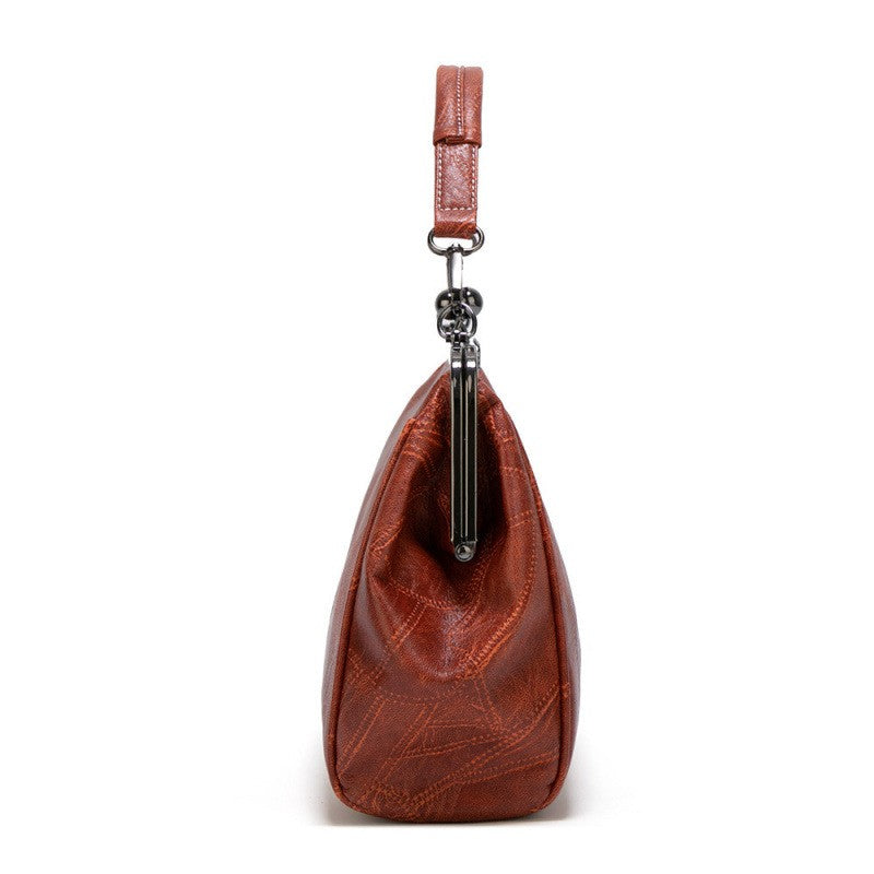 Vintage Kiss Lock Frame Top Handle Bag