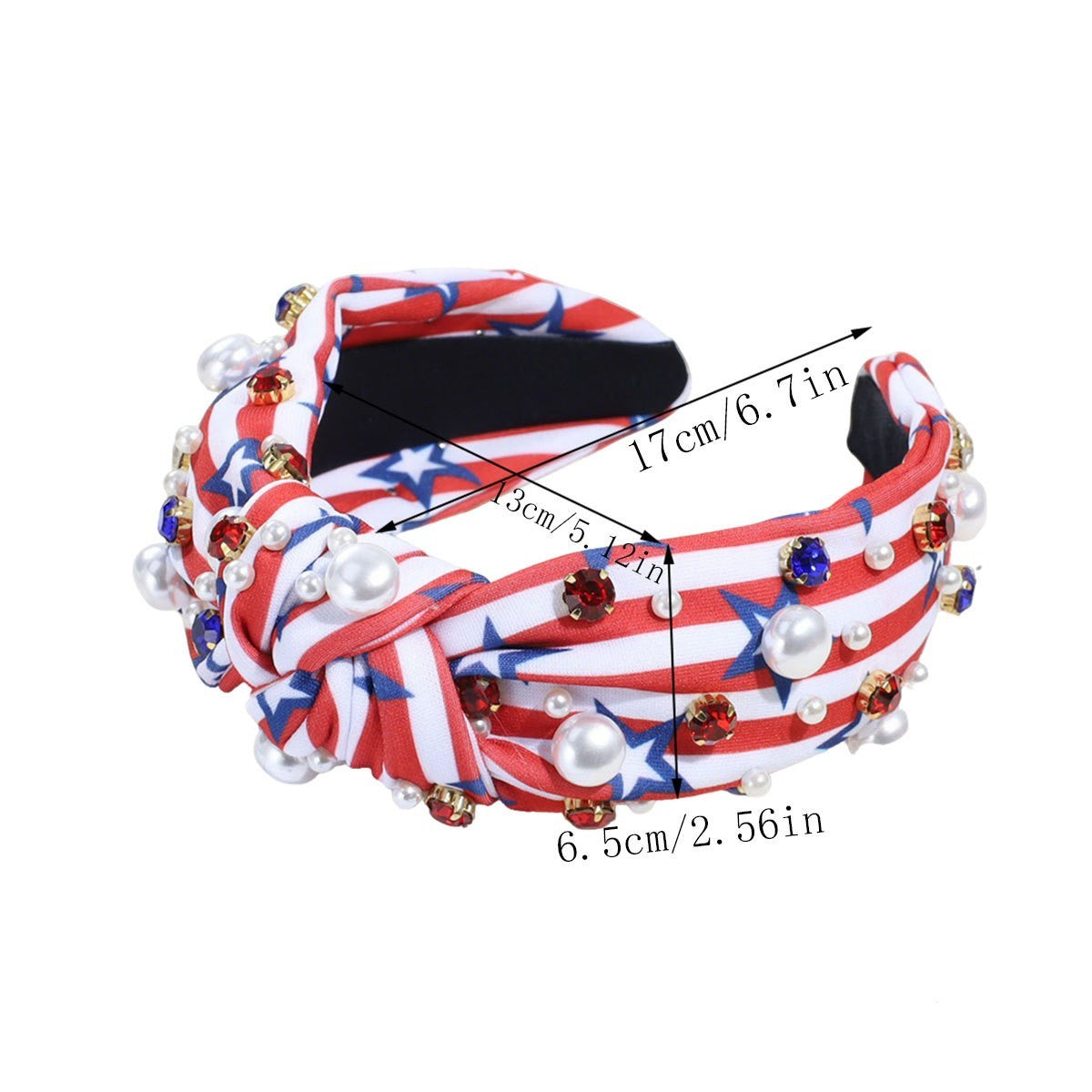 Patriotic Flag Print Knot Headband - view 1