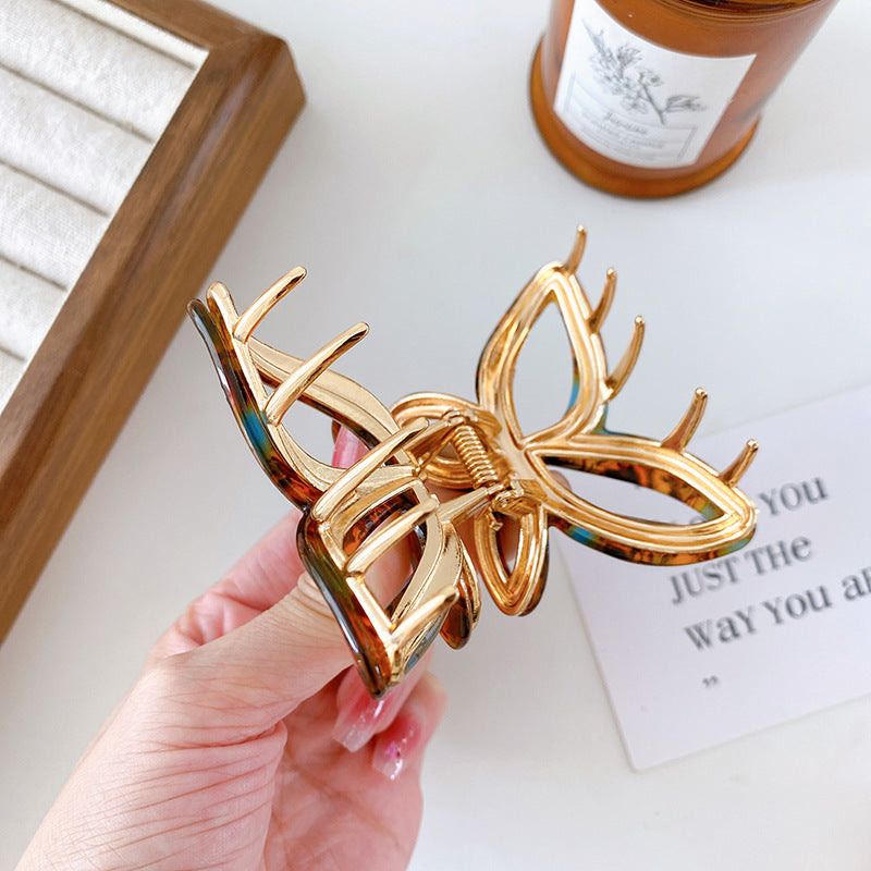 Hollow Butterfly Gilded Hair Claw Clip - view 4