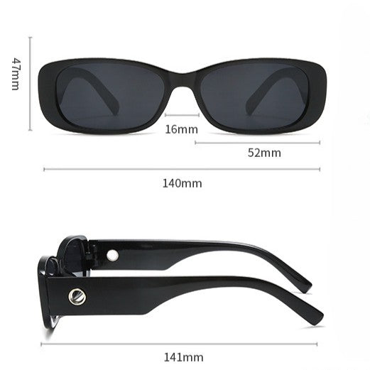 Small Rectangle Retro Sunglasses - view 1