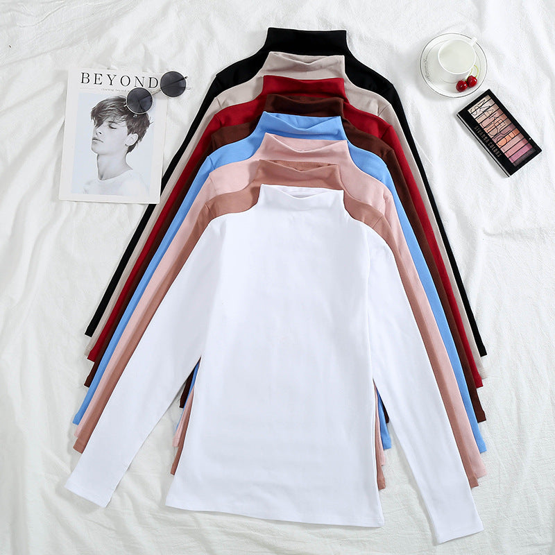 Stretch Rib Turtleneck Layering Tee